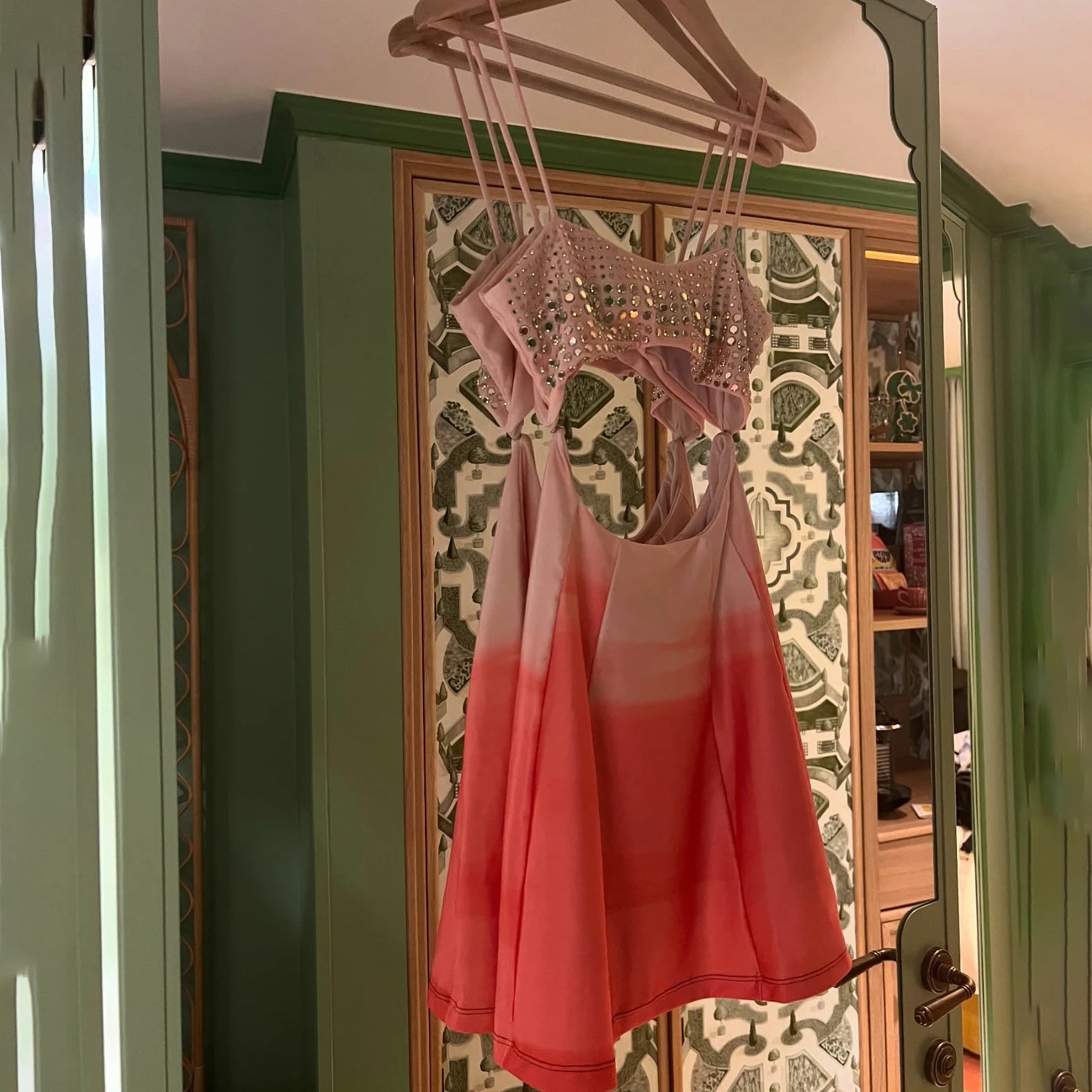 2025 Diamond Bikini Sexy Women Swimsuit Bandeau Biquini Push Up Swimwear Female Shiny Bathing Suits Floral Bodysuit Beachwear