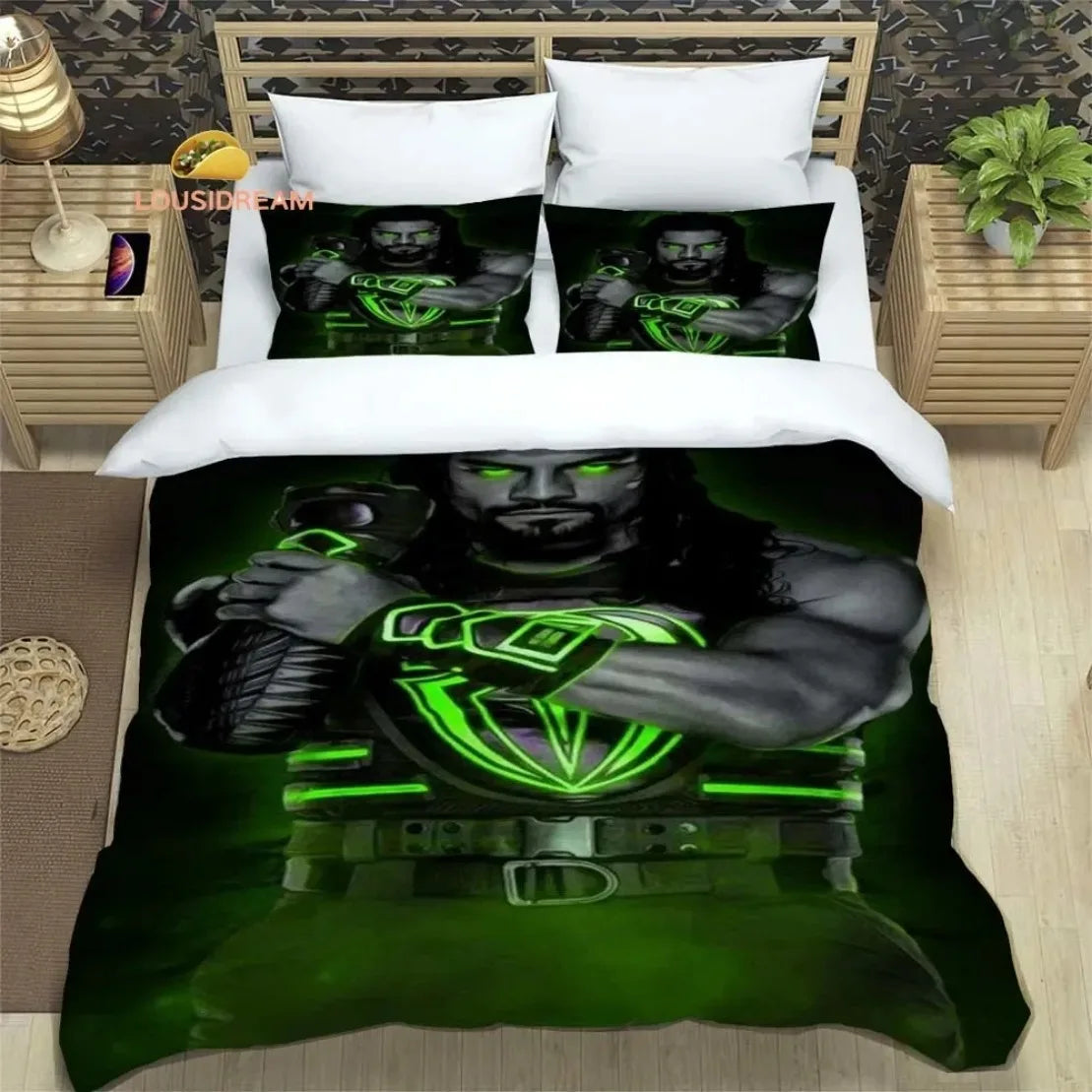 Wrestling Game WWE EAW Bedding Set Fashion Wrestling Sport American Nightmare Cody Rhodes Duvet Cover Bed Comforter Set