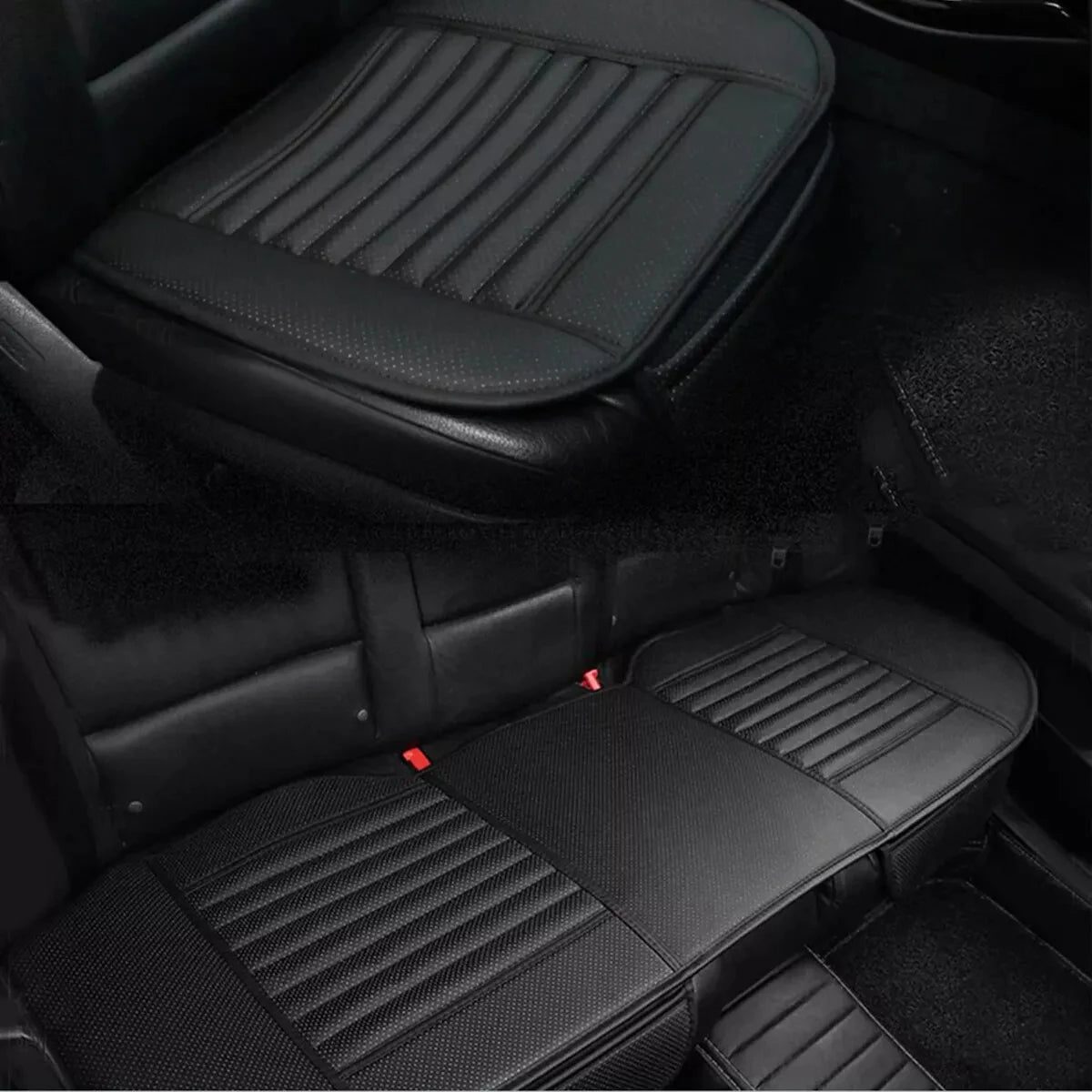 PU Leather Car Seat Cover Universal Vehicle Seat Cushion Anti Slip Chair Protector Mat Waterproof Sweatproof Surface