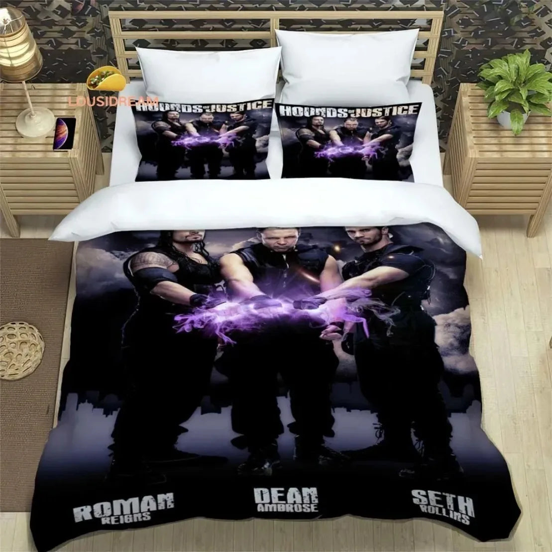 Wrestling Game WWE EAW Bedding Set Fashion Wrestling Sport American Nightmare Cody Rhodes Duvet Cover Bed Comforter Set