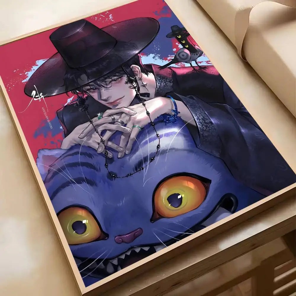 Hot Movie K-pop D-Demon H-Hunters Anime Poster Waterproof HD Art Wall Decal Self-Adhesive Print. Aesthetic Home Room Decor for L