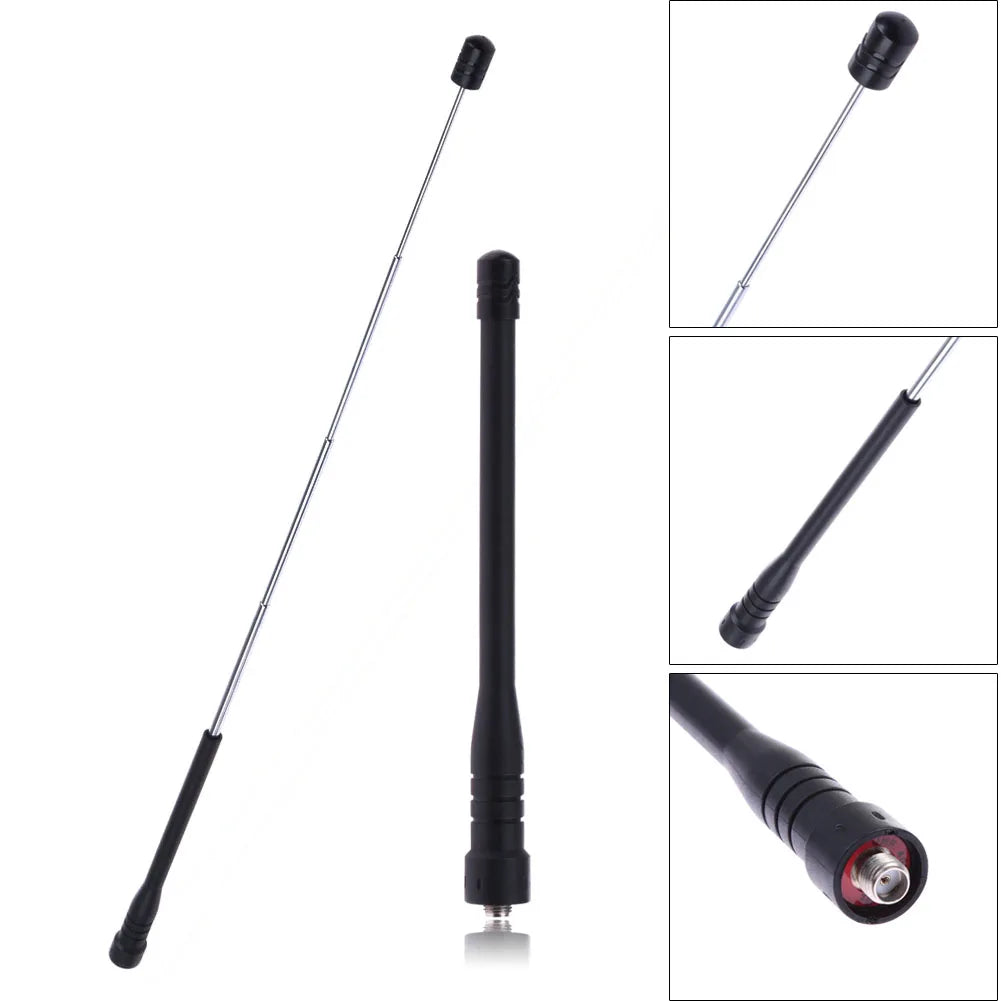 SMA-Female Antenna 136-174/400-470Mhz Telescopic Antenna VHF UHF Radio Antenna for Baofeng UV-3R UV-100 Radios