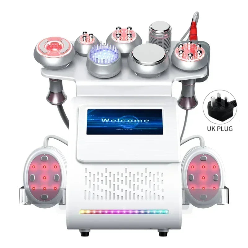 9 in 1 Tool 80K Cavitation Ultrasonic Body Slimming Machine Multi-Polar Frequency Anti-Wrinkle Rejuvenation Skin Lift Tighten