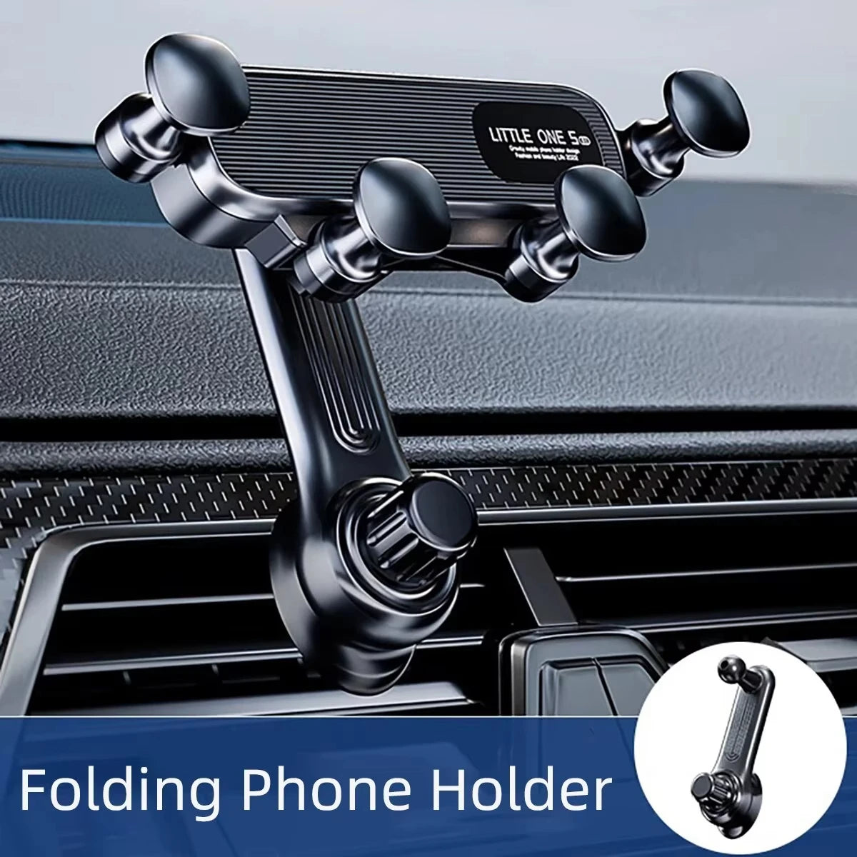 360° Rotatable Gravity Car Phone Holder Car Air Vents Clip Mount Stand Extension Rod in Smartphone Holder Bracket GPS Support