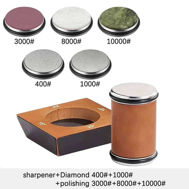 4 Angles Rolling Knife Sharpener Kit For Straight Edge Roller Knife Sharpening With Industry Diamonds Whetstone Chef Knife Set