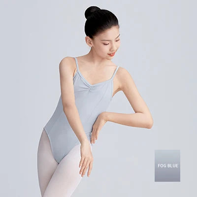 Girls Women Ballet Leotards Spaghetti Strap Camisole Dance Leotard Low Back Gymnastic Dance Bodysuit with Lining Ballet Bodysuit