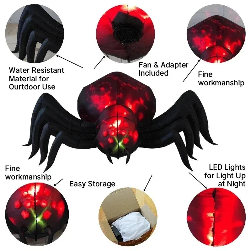 6FT Outdoor Holiday Decorations Inflatable Model Halloween Shadowstalker Garden Party Built-in LED Lights Up Ghost for Yard Lawn