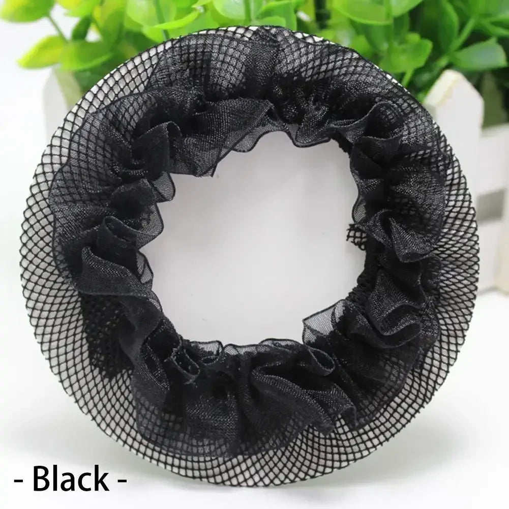 Beautiful Bun Cover Snood Women Hair Net Ballet Dance Skating Crochet Fanchon Rhinestone Styling Headwear Accessories