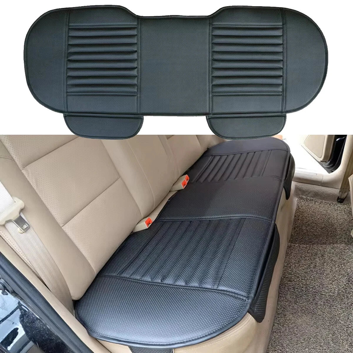 PU Leather Car Seat Cover Universal Vehicle Seat Cushion Anti Slip Chair Protector Mat Waterproof Sweatproof Surface