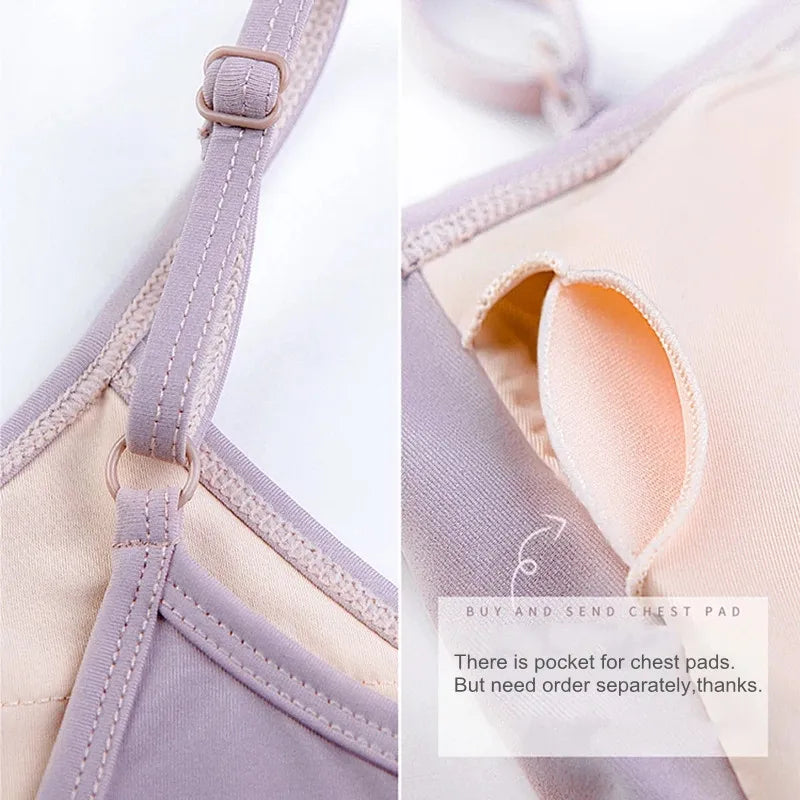 Girls Shoulder Straps Camisole Leotard Ballet Gymnastic Active Tank Unitard Bodysuit Praise Dance Adjustable Leotards Women