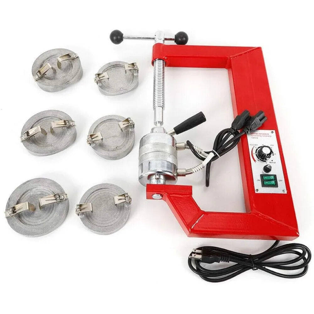 Auto Tire Vulcanizer Tyre Heating Repair Machine with 6 Moulds 140-165℃ Garage Equipment 110V for Car Truck