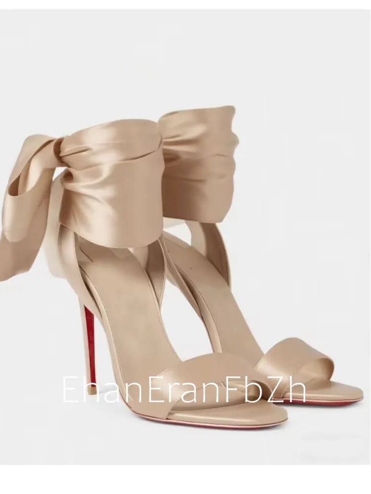 2025European and American Summer New Ankle Strap Women's Slim High-heeled Sandals Fashionable and Sexy Party Wedding Sandals