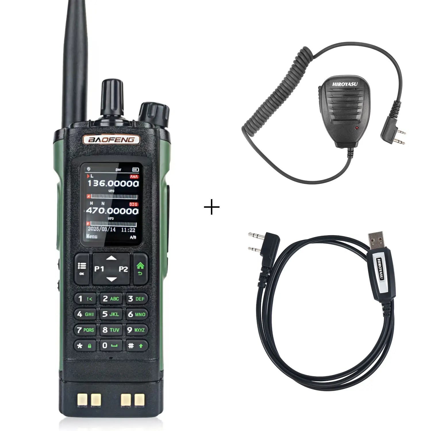 Baofeng DM-32 GPS APRS AES256 Encryption DMR Digital Analog UHF VHF Dual Band 8W Air Band FM Walkie Talkie DM-32UV
