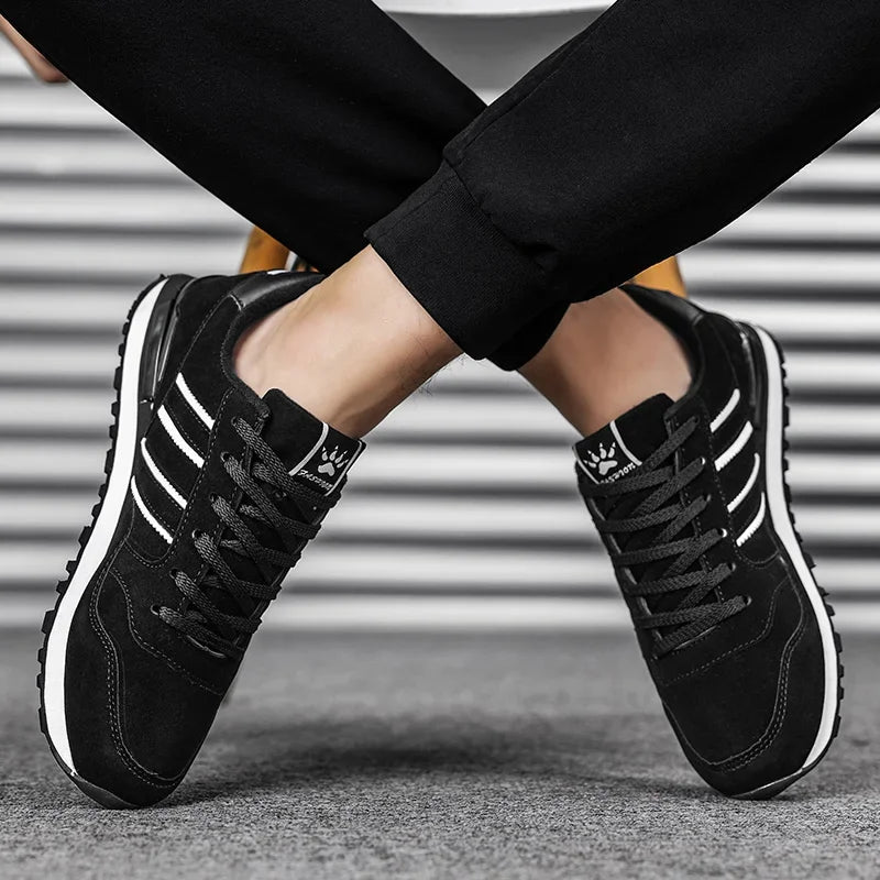 2025 New High Quality Men's Sneakers Leather Casual Shoes Autumn Breathable Men Shoes Male Flat Shoe Men's Casual Shoes