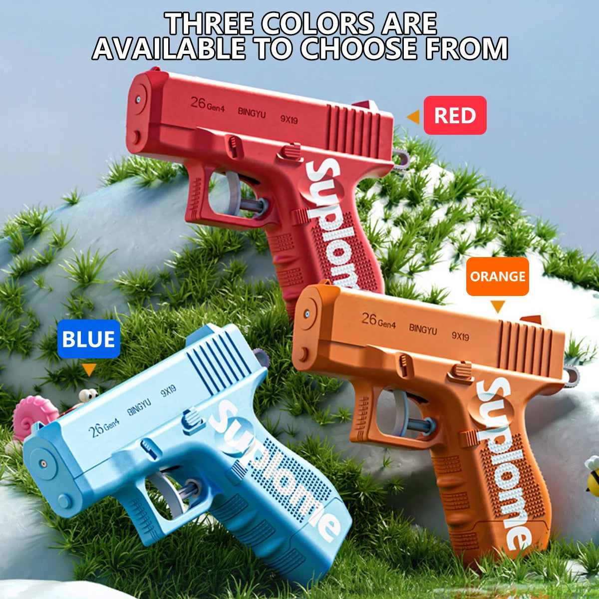 Creative two-way jetting small water gun prank dual-side water shooting Glock water gun children's fun play water toy