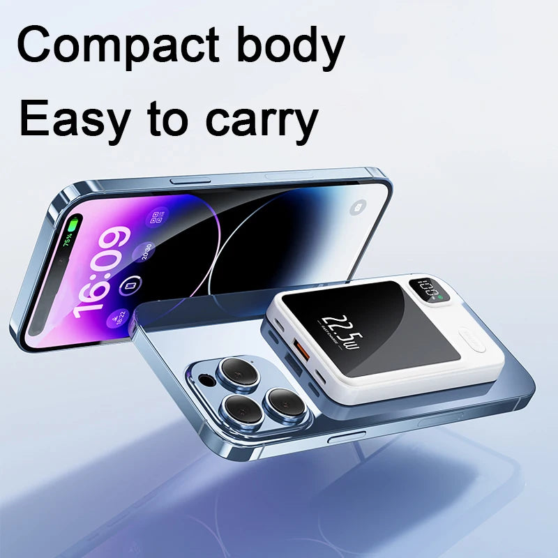 10000mAh Capacity Power Bank Magnetic Wireless 22.5W Ultra Super Fast Charging Magnetic Power Bank For Iphone15 Samsung