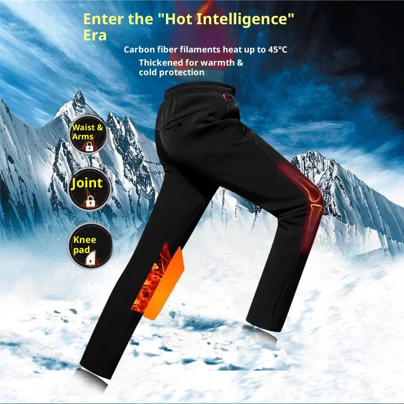 Winter Thickened Fleece Lined Windproof Warm Casual Men's Pants Fashionable Motorcycle Street Gear Comfortable Biker Trousers