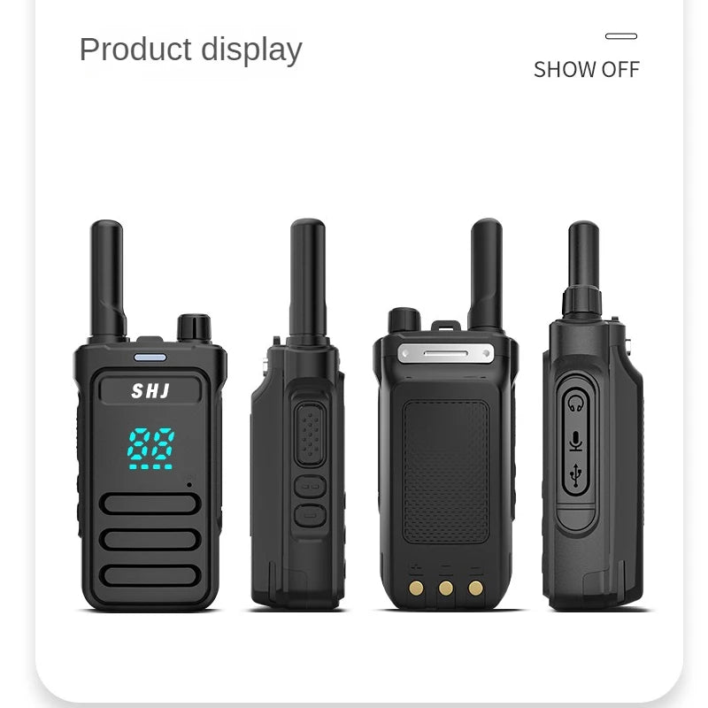 SHJ FRS Walkie Talkies H28Y Long Range Walkie Talkie for Adults with Earpiece Mic Rechargeable 2-Way Radios Handheld Two-Way Rad