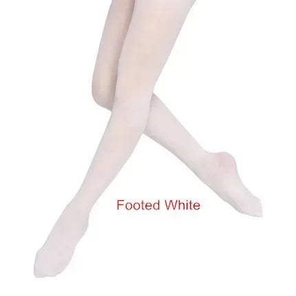 Adult Women Kids Footed Pantyhose for Dancing Elastic Waist Yoga Footless Tight Girls Stirrup Convertible Dance Ballet Tights