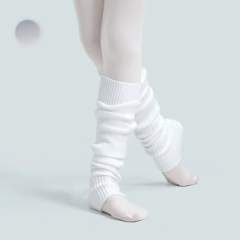Autumn Girls Ballet Leg Warmers Knitted Stirrup Leg Warmers Winter Extra Soft Long Legwarmers for Dance Yoga Knitted Stockings