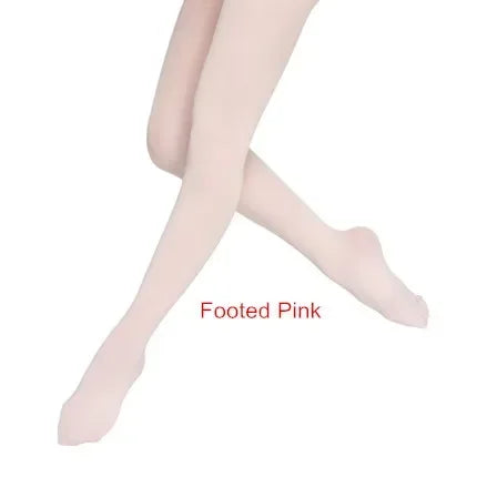 Adult Women Kids Footed Pantyhose for Dancing Elastic Waist Yoga Footless Tight Girls Stirrup Convertible Dance Ballet Tights
