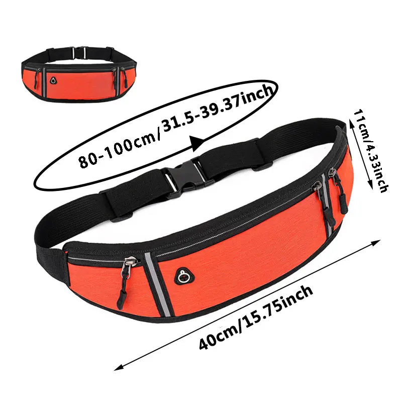 Professional Running Waist Bag Sports Belt Pouch Mobile Phone Case Men Women Hidden Pouch Gym SportsBags Running Belt Waist Pack