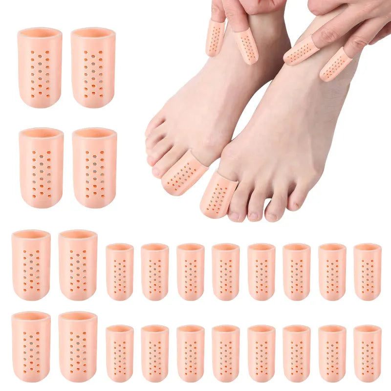 2Pcs=1Pair Silicone Toe Caps Anti-Friction Breathable Prevents Blisters Toe Caps Cover Protectors Foot Care Toe Protector
