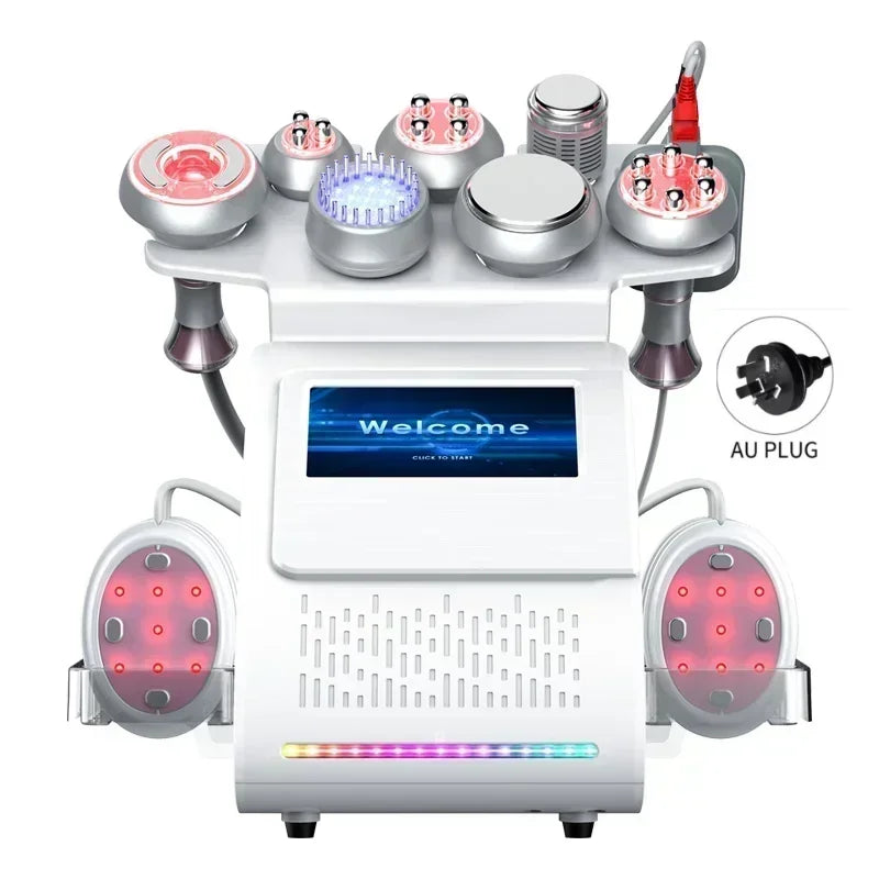9 in 1 Tool 80K Cavitation Ultrasonic Body Slimming Machine Multi-Polar Frequency Anti-Wrinkle Rejuvenation Skin Lift Tighten