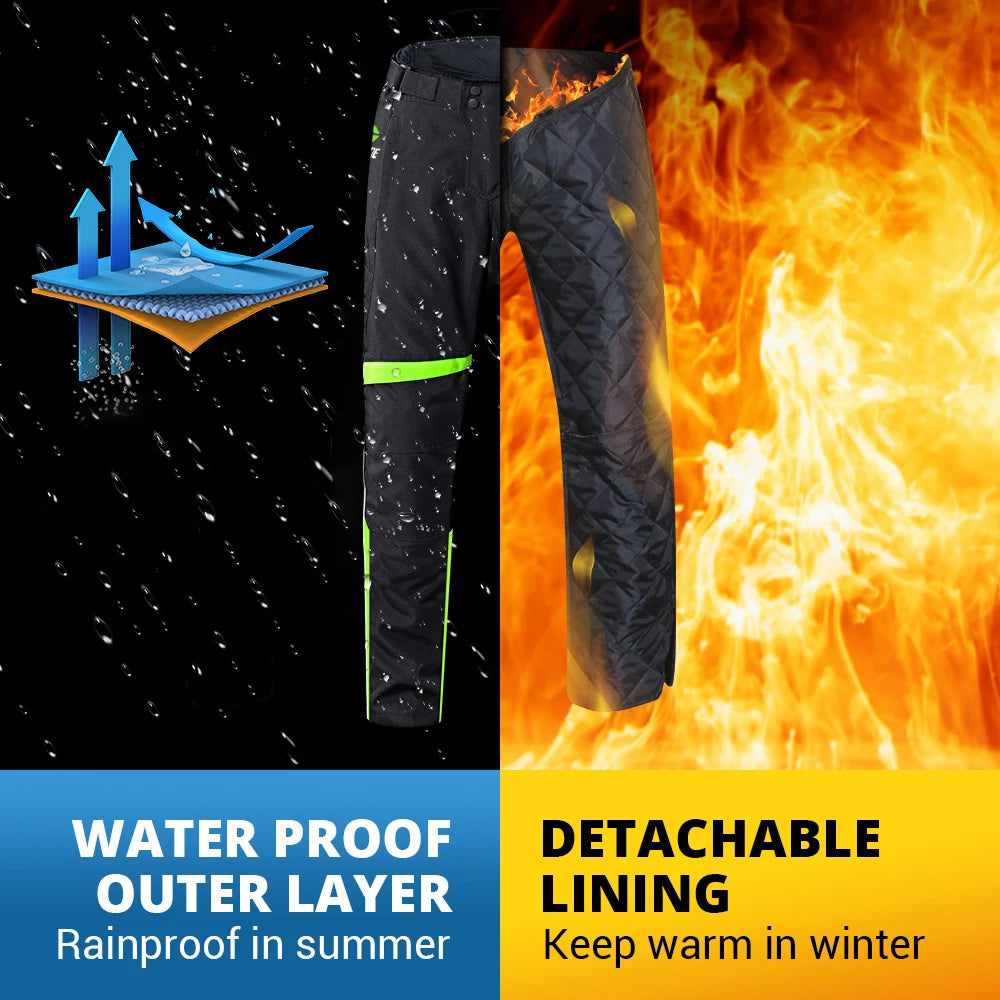 Winter Windproof Waterproof Motorcycle Pants Men Outdoor Motocross Pants Breathable Reflective Racing Pants Motorcycle Equipment