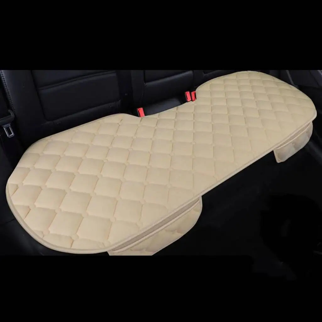 Car Seat Cover Protector Universal Winter Warm Auto Seat Cushion Rear Seat Cushion Protection Covers Back Cushion Three Piece