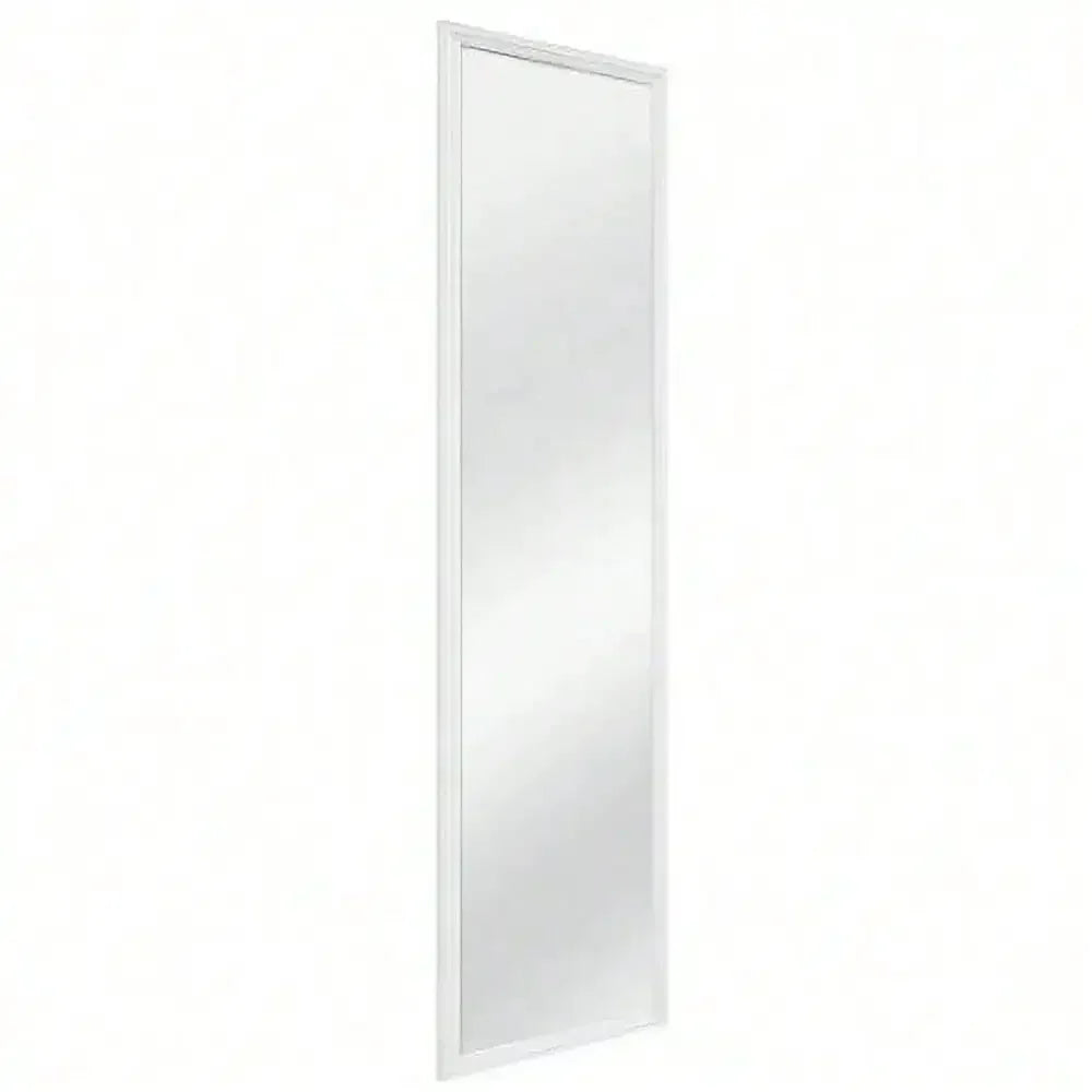 13" x 49" White Over Door Mirror
