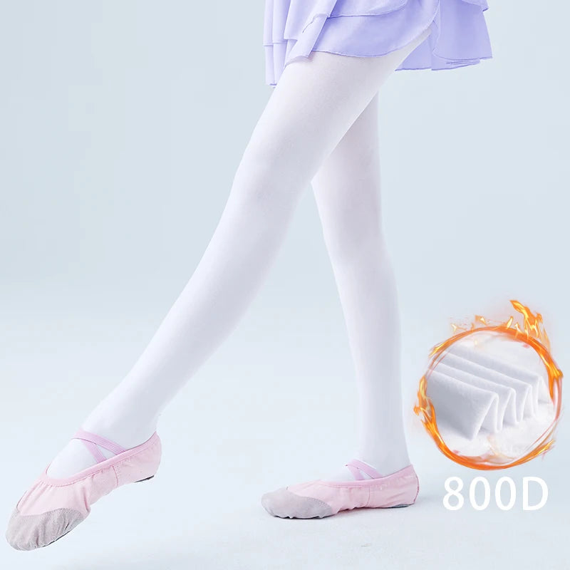 Girls 800D Ballet Dance Stockings Thick Women Kids Dance Tights Ballet Warm Seamless Pantyhose Winter