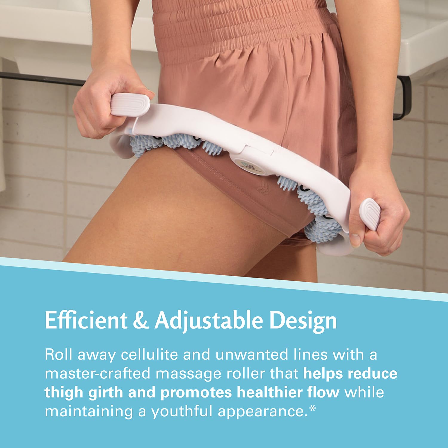 Cellulite Manual Massager : Made in Italy, Patented with Converging & Diverging Roller Technology. Anti Cellulite Roller for Thighs and Buttock